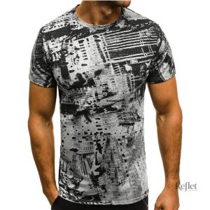 T-shirt vert style rétro pour homme
