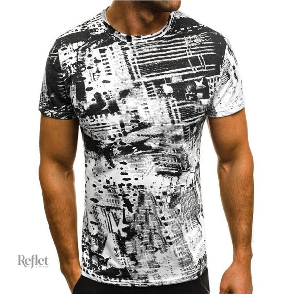 T-shirt homme de style rétro, couleur verte