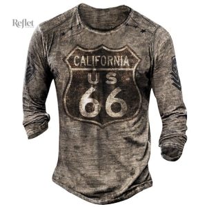 T-shirt vintage homme avec motif de voiture rétro
