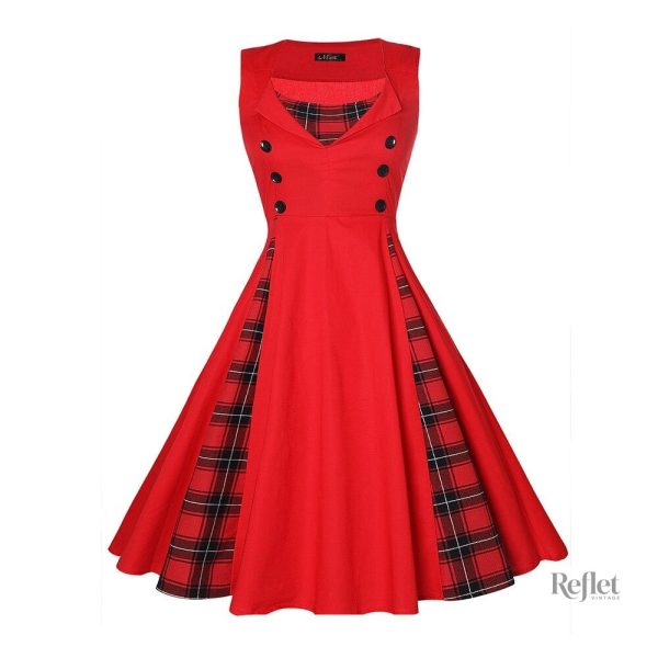 Robe classique des années 50, design flatteur et feminine