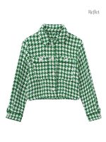 Veste féminine vintage à motifs classiques