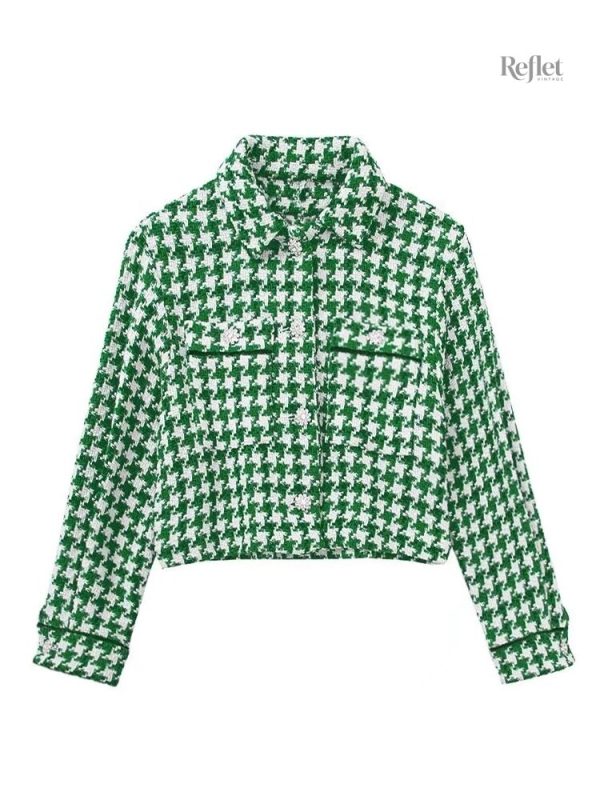 Veste féminine vintage à motifs classiques