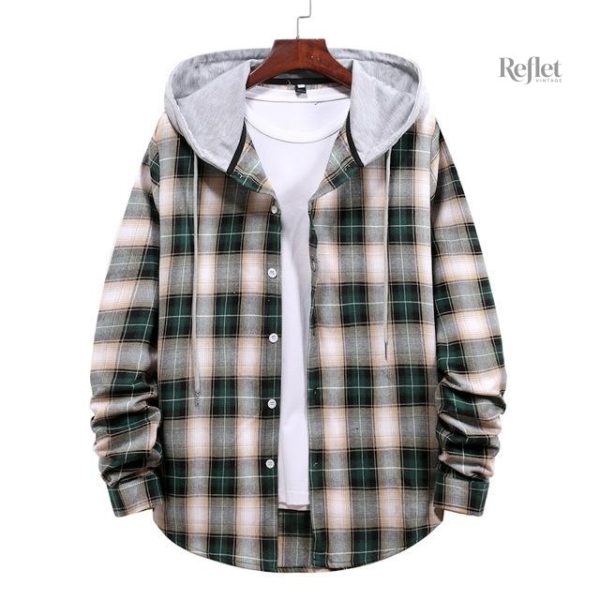Veste homme décontractée en carreaux