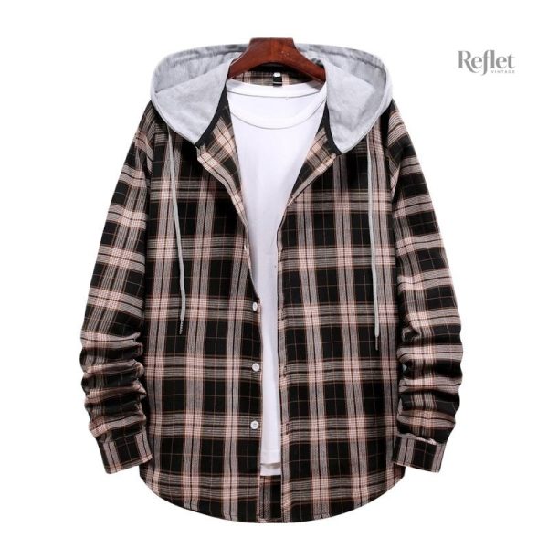 Veste à carreaux tendance pour homme