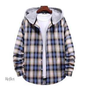 Veste rétro à carreaux pour homme