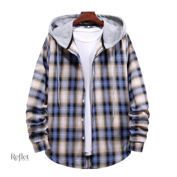 Veste rétro à carreaux pour homme