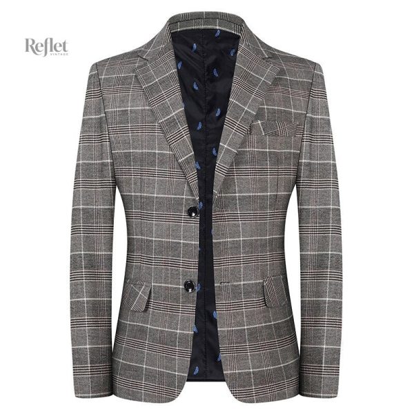 Veste à carreaux vintage pour homme