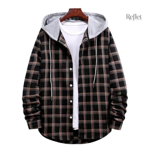 Veste à motifs carreaux pour homme
