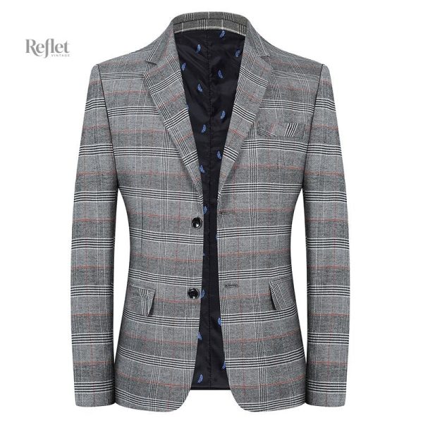 Veste plaid homme au style rétro