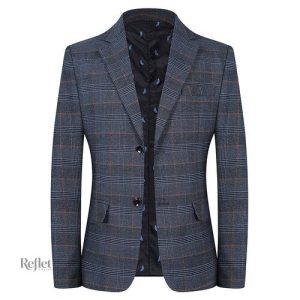 Homme en veste vintage à carreaux