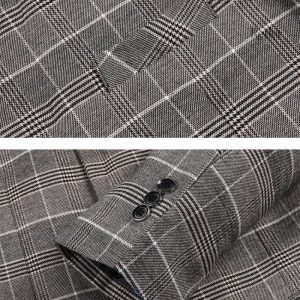 Veste à motifs carrés pour homme élégant