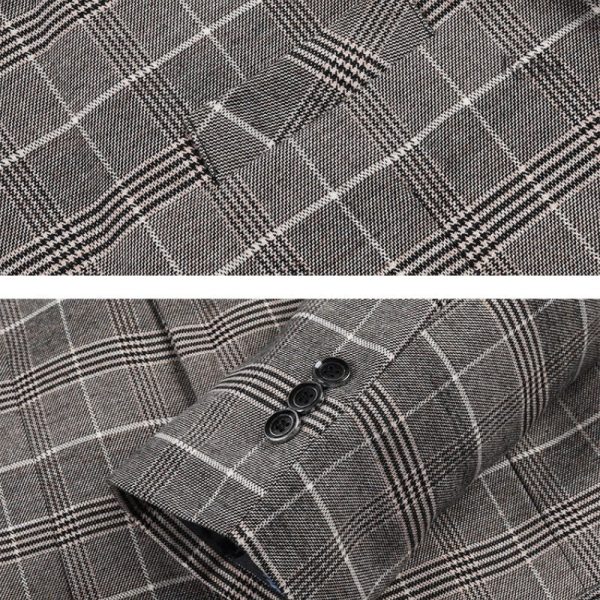 Veste à motifs carrés pour homme élégant