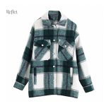 Veste A Carreaux Vintage Femme
