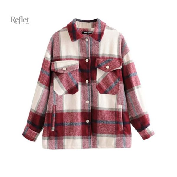 Veste à carreaux tendance pour un look unique