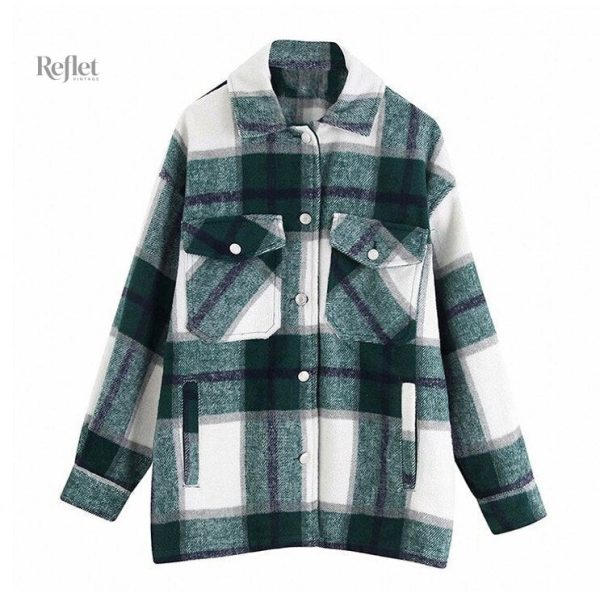 Veste vintage à carreaux pour un look rétro
