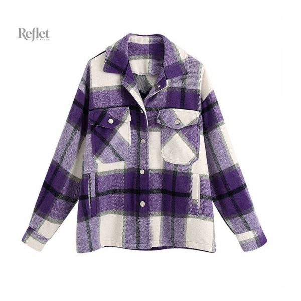 Veste à carreaux chic pour une allure vintage