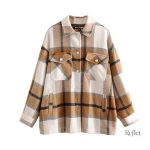 Veste rétro à carreaux pour femme modernisée