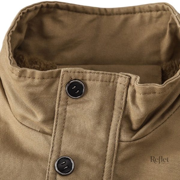 Veste kaki élégante pour homme, style rétro