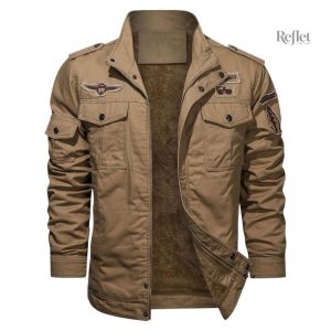 Style rétro avec veste kaki pour homme