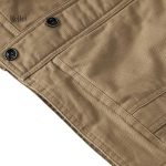 Veste de mode vintage en kaki pour homme
