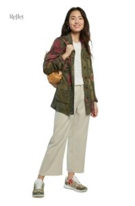 Veste vintage femme au design camouflage