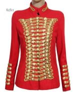 Veste vintage à col Mao pour femme