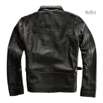 Veste homme en cuir avec look vintage