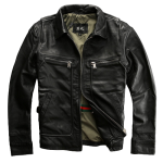 Veste homme style vintage en cuir