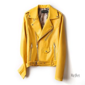 Veste Cuir Moto Femme Vintage