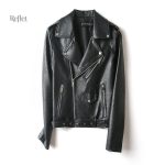 Veste femme en cuir, look rétro inspiré moto