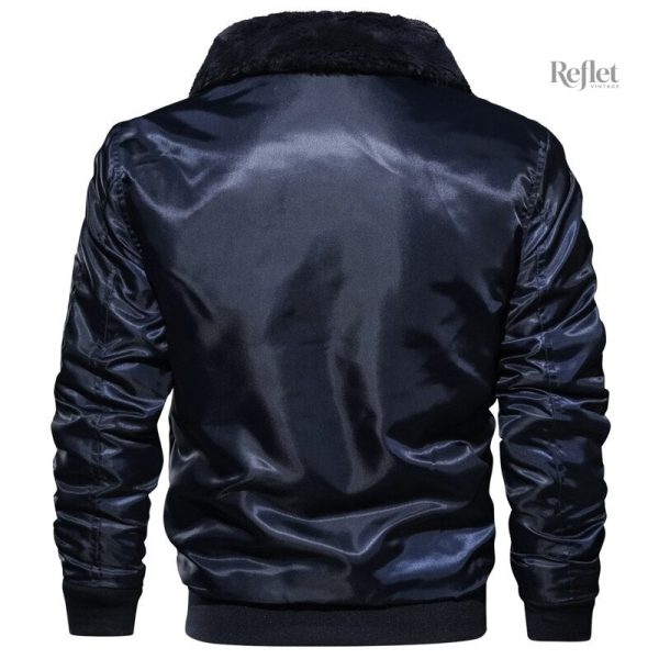 Veste en cuir noir avec allure rétro
