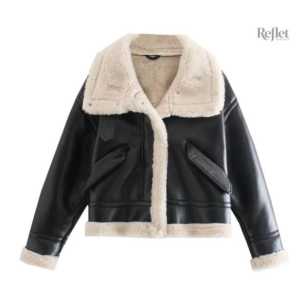 veste-cuir-vintage-femme-1 Veste cuir vintage femme en style classique et intemporel