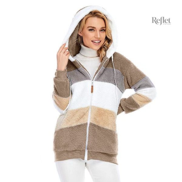 Veste d'hiver avec charme rétro pour femme