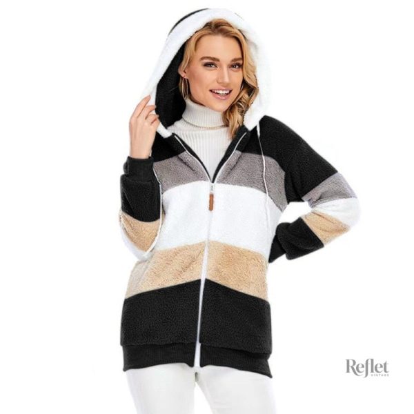 Veste d'hiver à motif classique pour femme