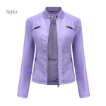 Veste en cuir vintage pour femme élégante