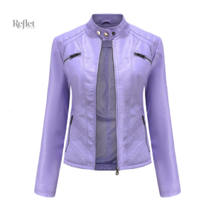 Veste en cuir vintage pour femme élégante