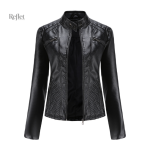 Veste en cuir femme à la mode vintage