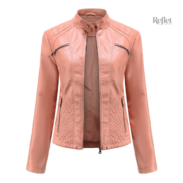 Veste vintage en cuir doux pour femme