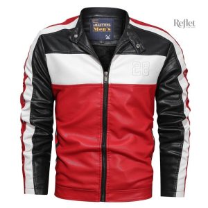 Veste en cuir vintage homme
