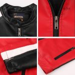 Veste en cuir de style rétro pour homme