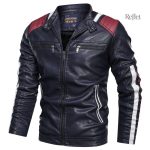 Veste en cuir patiné pour homme