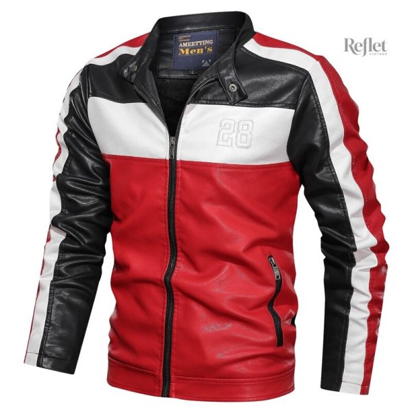 Veste en cuir de style intemporel pour homme