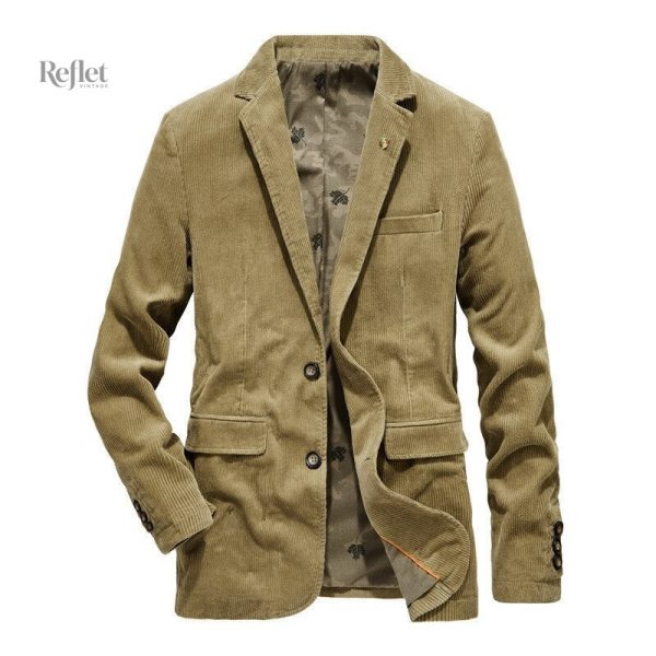 Veste masculine vintage en daim souple