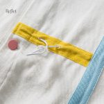 Jean brodé blanc, style tendance et rétro
