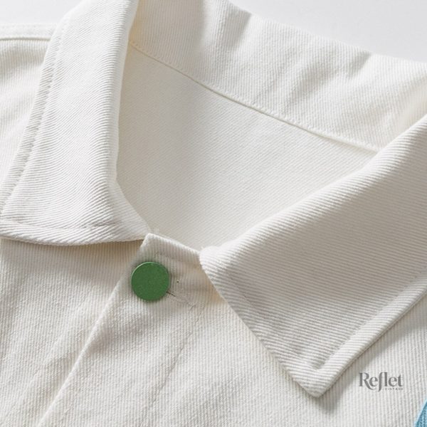 Veste femme blanche, style vintage et décontracté