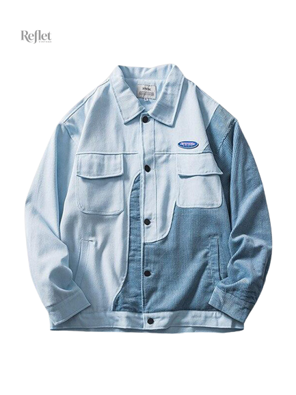 veste-en-jean-bleu-clair-1 Veste en Jean Bleu Clair vintage pour femme