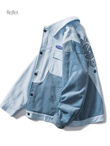 Veste vintage femme en denim léger, bleu clair