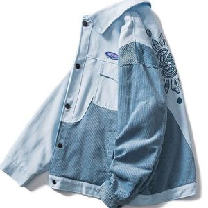 Veste vintage femme en denim léger, bleu clair