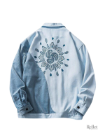Veste femme en denim bleu clair, esprit rétro chic