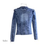 Veste vintage en jean pour femmes, style chic et intemporel